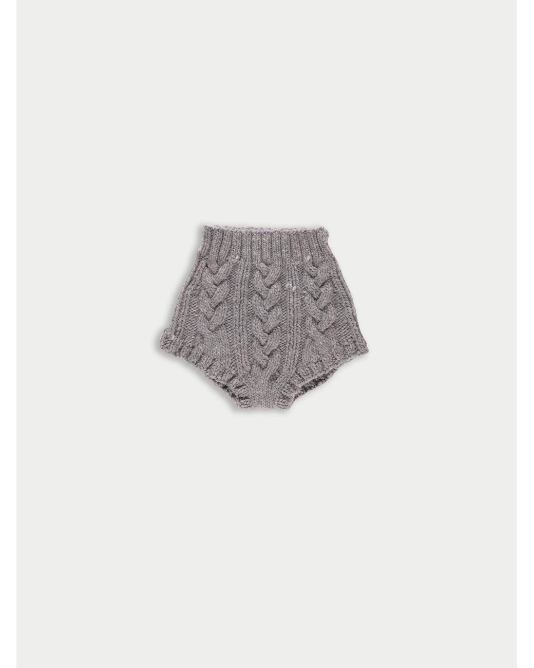 La Fetiche Gray Edie Hand Knitted Cable Pants