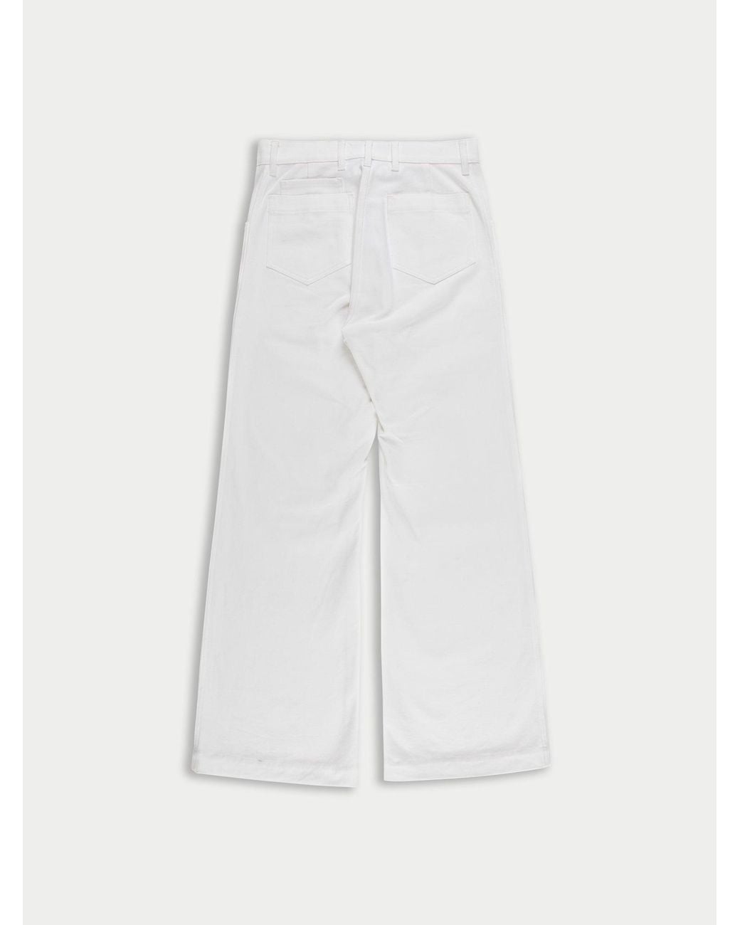 La Fetiche White Neil Highwaisted Wide Leg Jean