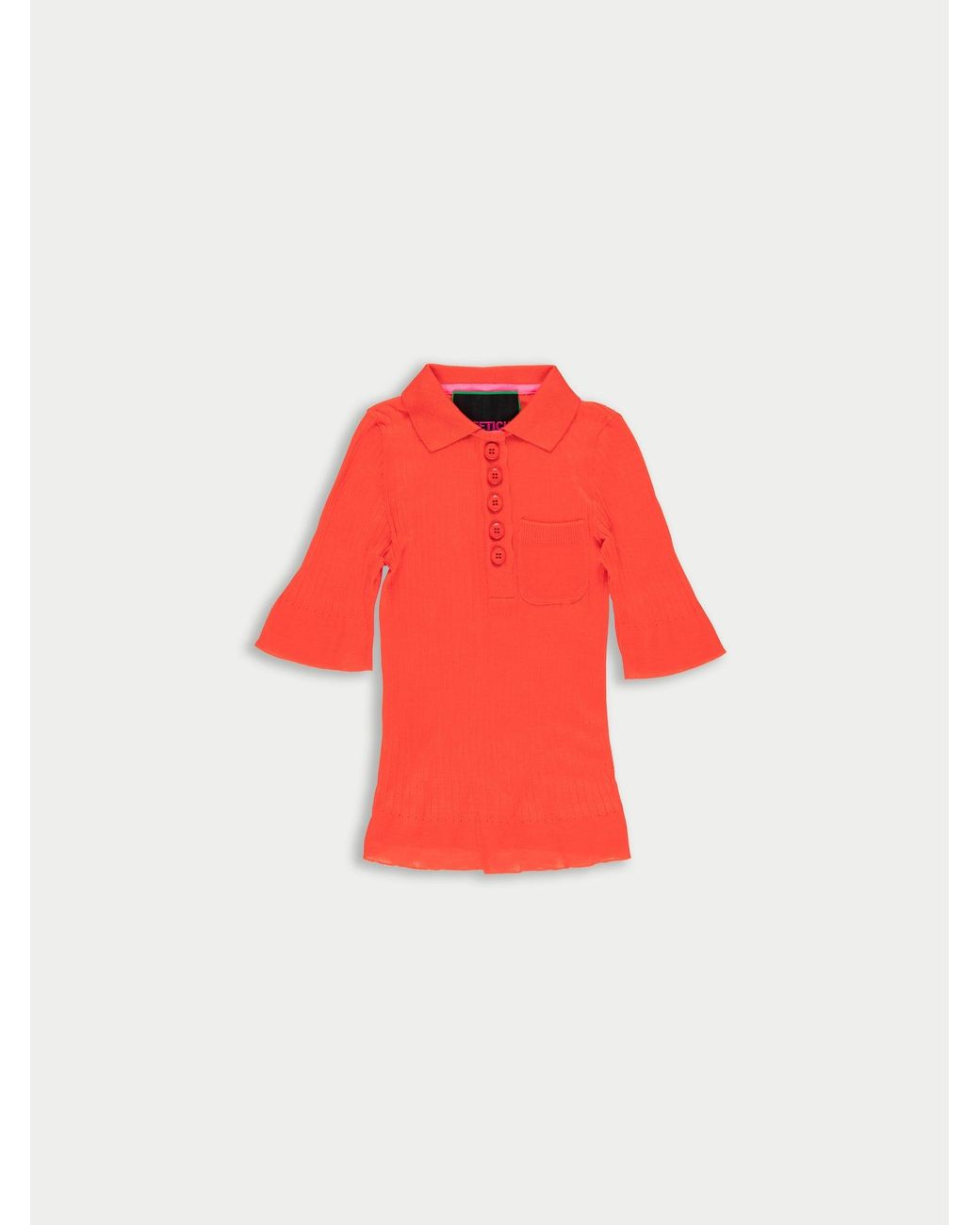 La Fetiche Red Micky Fine Weight Ribbed Top