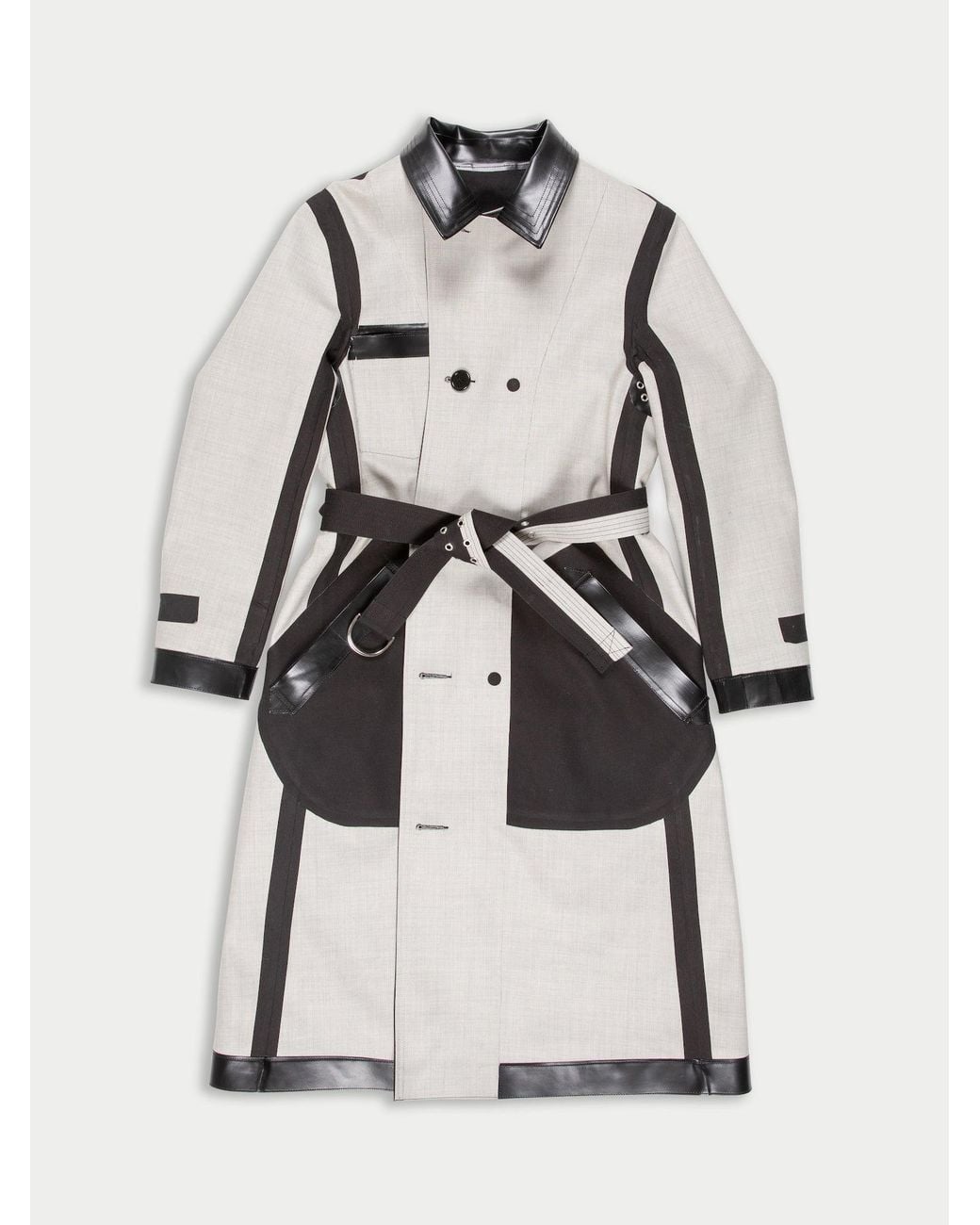 La Fetiche White Teddy Fitted Trench Coat