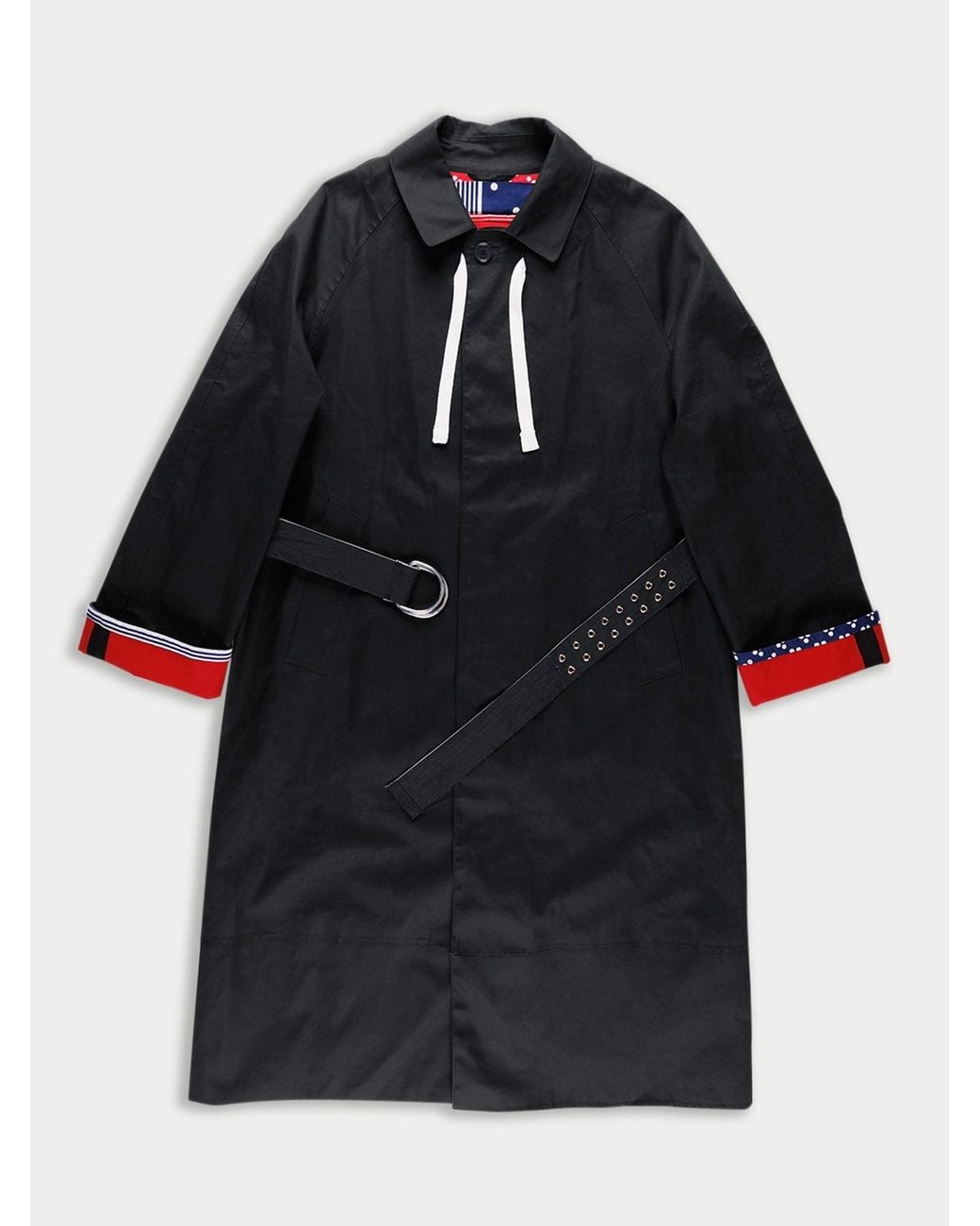 La Fetiche Red Ida Cotton Trench Coat