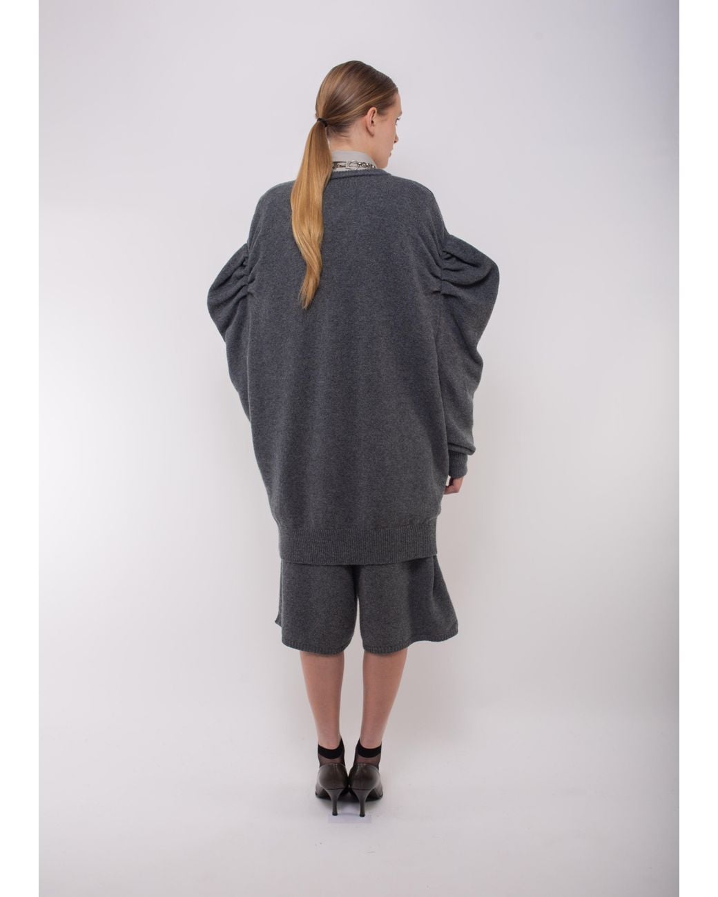 La Fetiche Gray Victor V-Neck Sweater
