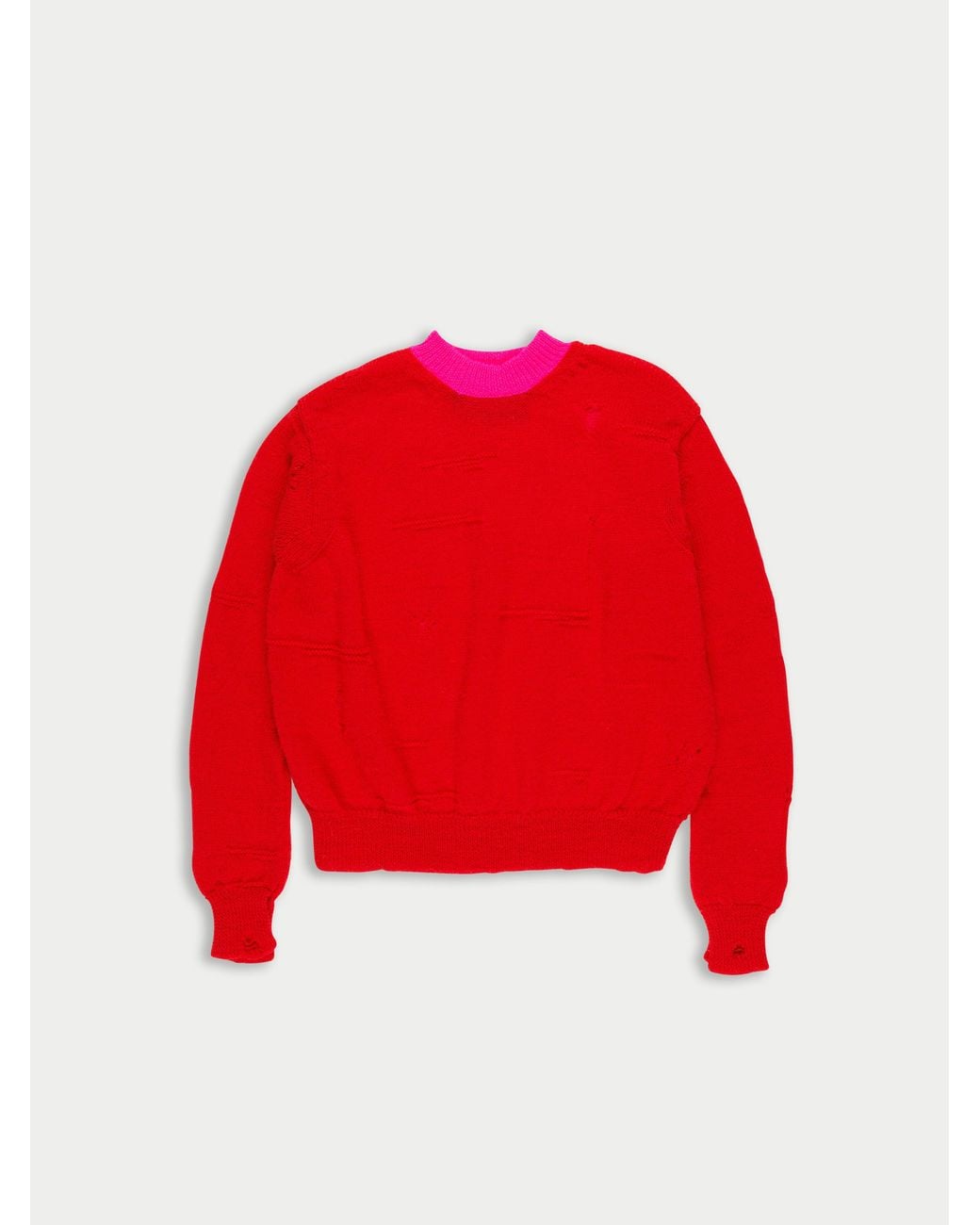 La Fetiche Red Millie Crew Neck Sweater