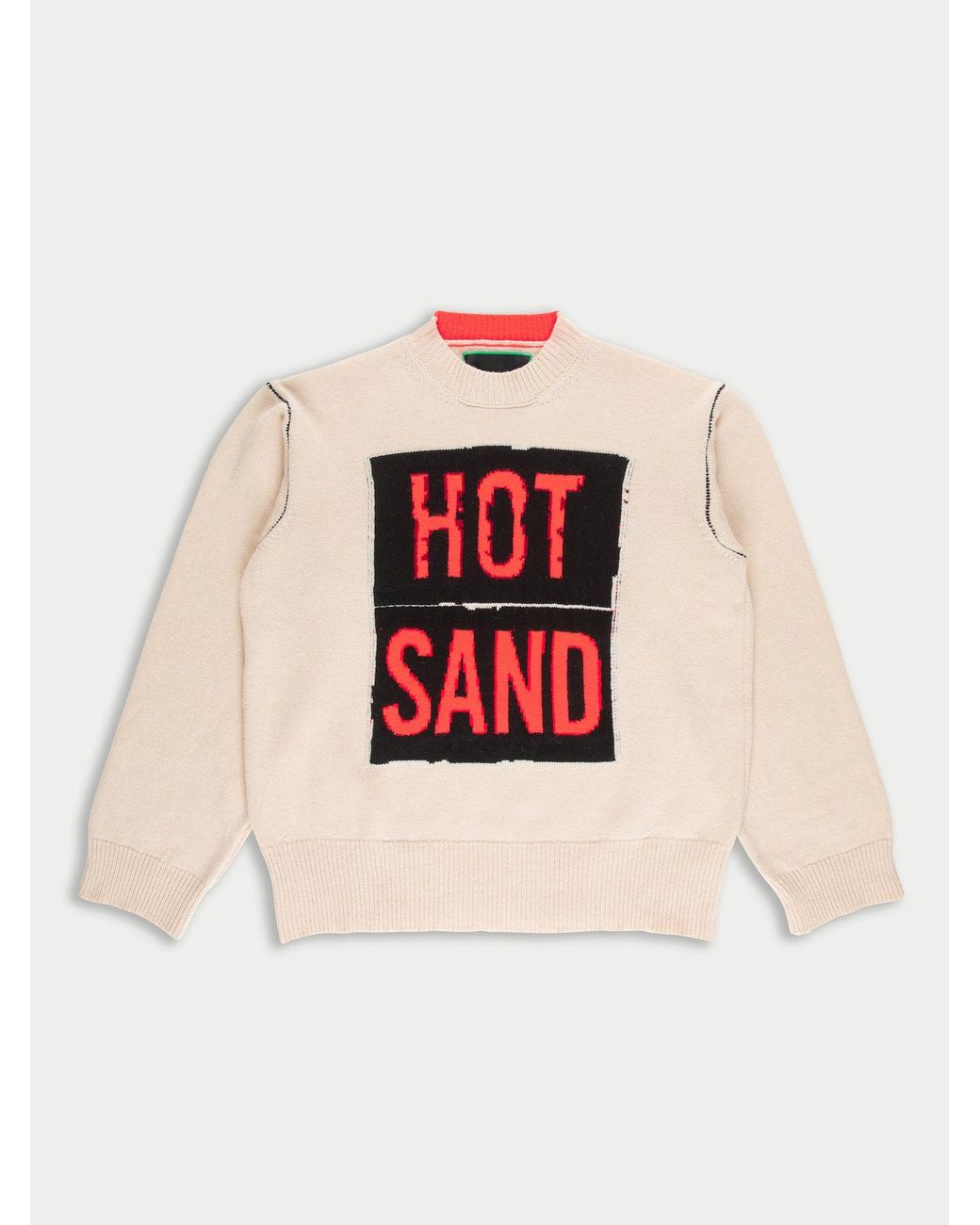 La Fetiche White Scott Oversized Loose Fit Sweater