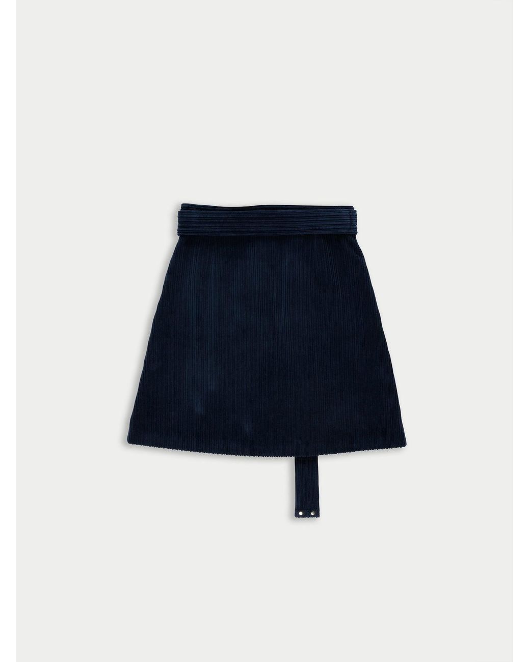 La Fetiche Blue Zouzou Corduroy A-Line Skirt