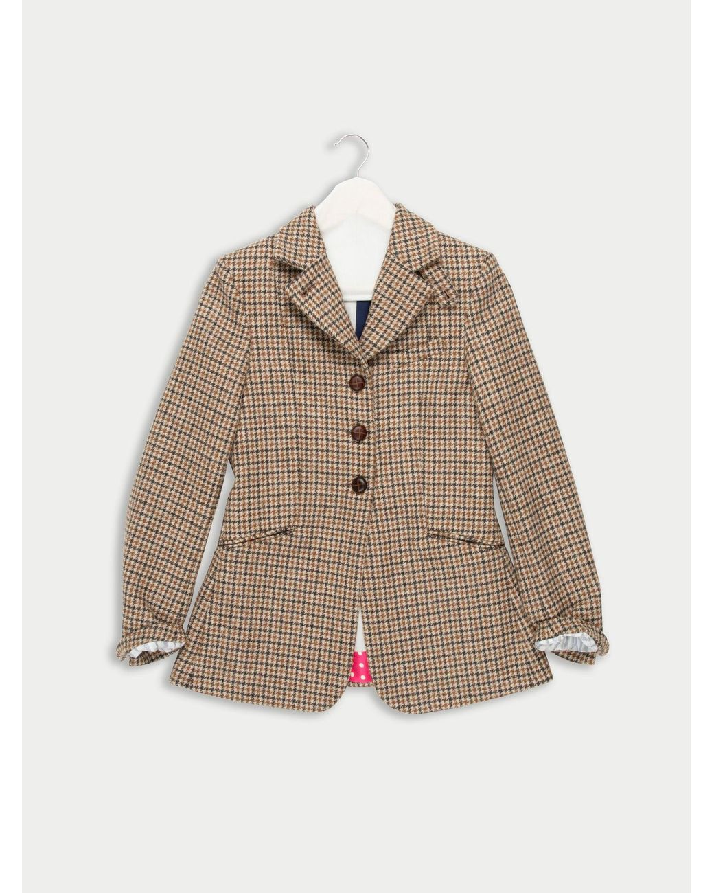 La Fetiche Natural Bianca Tweed Tailored Riding Jacket