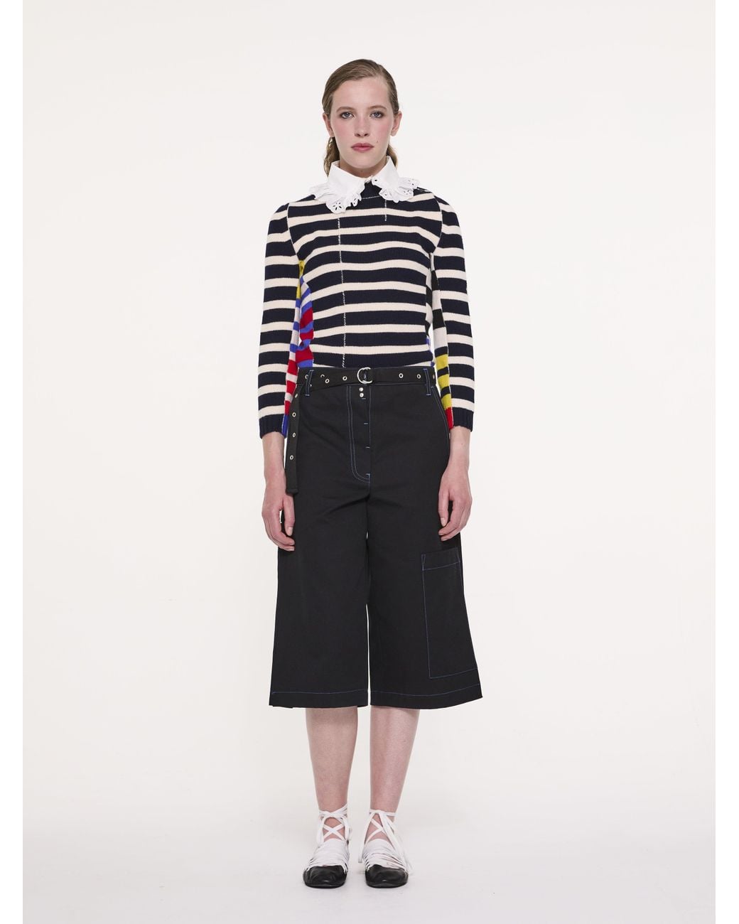 La Fetiche Blue Mae Striped Sweater