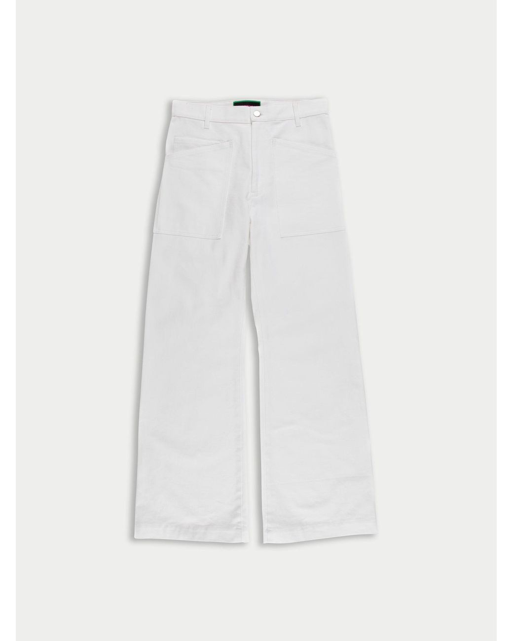 La Fetiche White Neil Highwaisted Wide Leg Jean