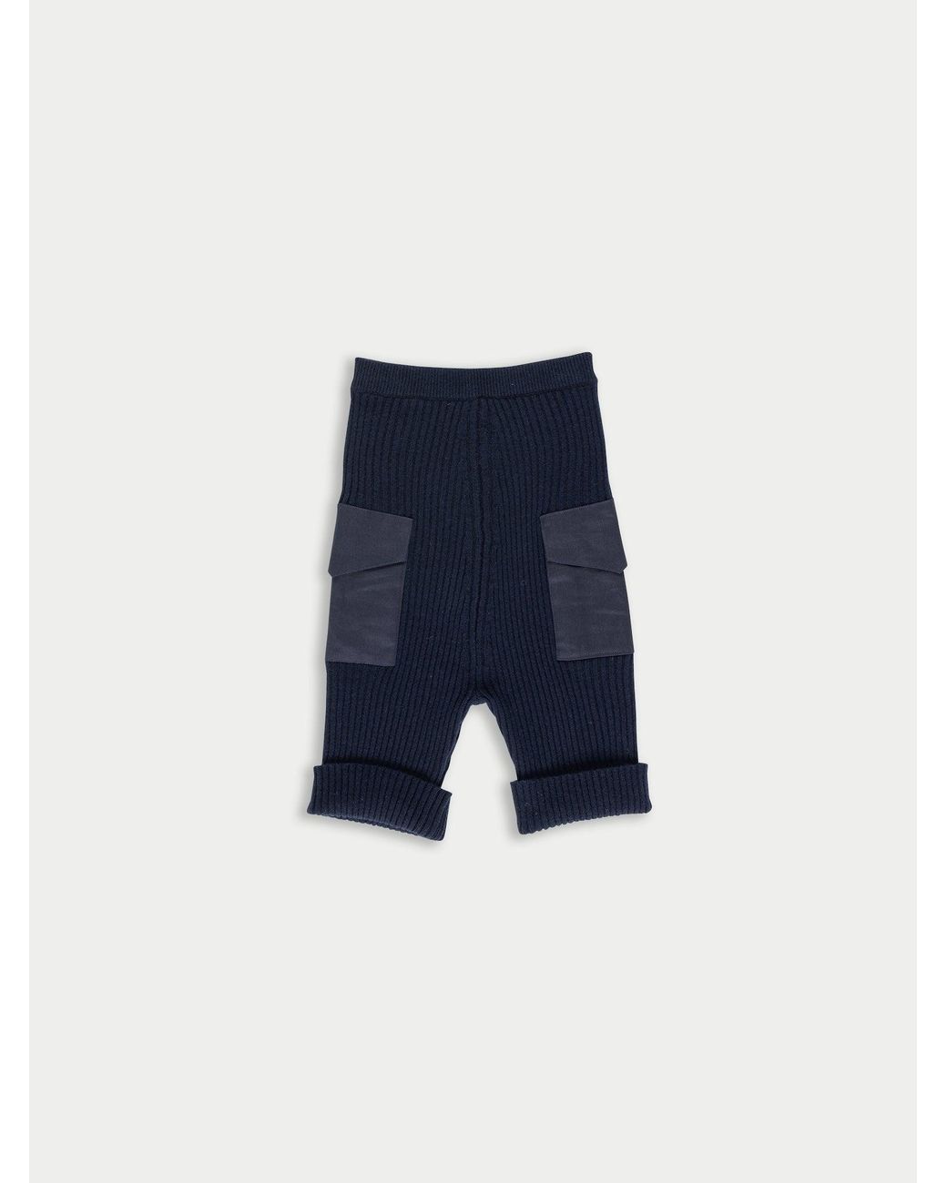 La Fetiche Blue Selah Ribbed Knitted Shorts