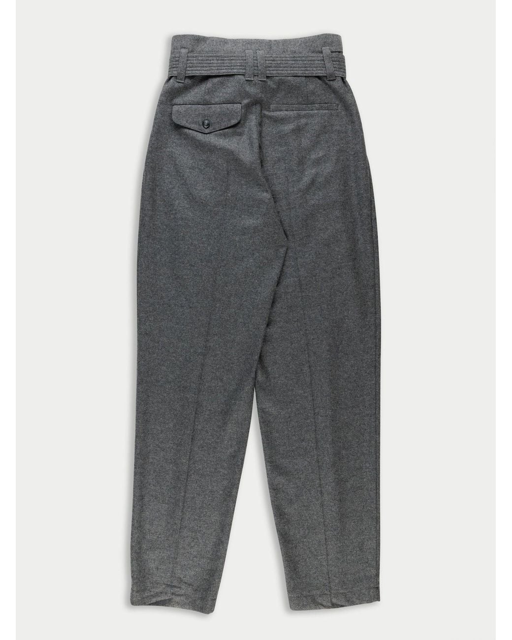 La Fetiche Gray Angela Pleated Trousers