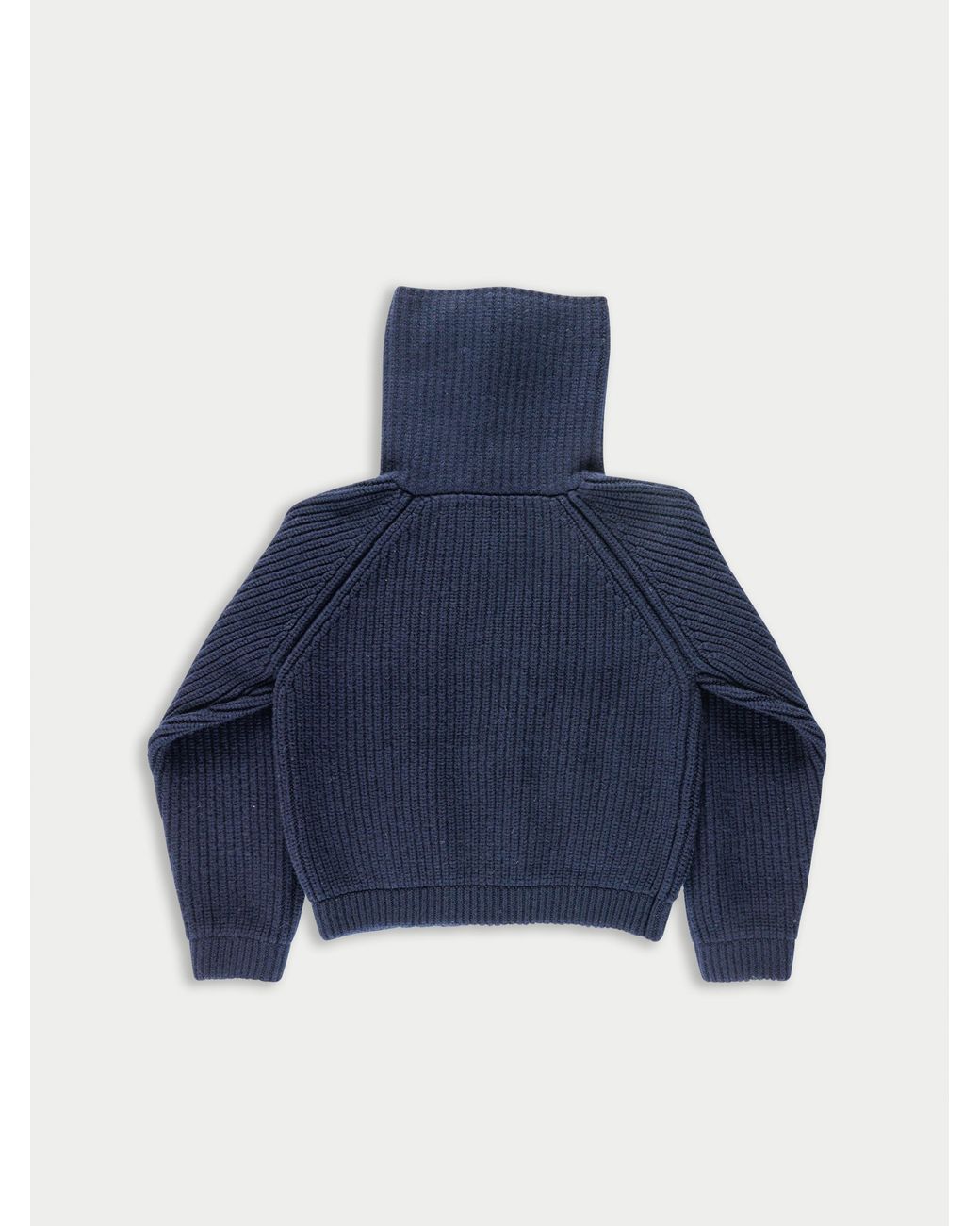 La Fetiche Blue Caxi Chunky Rib Knitted Jacket