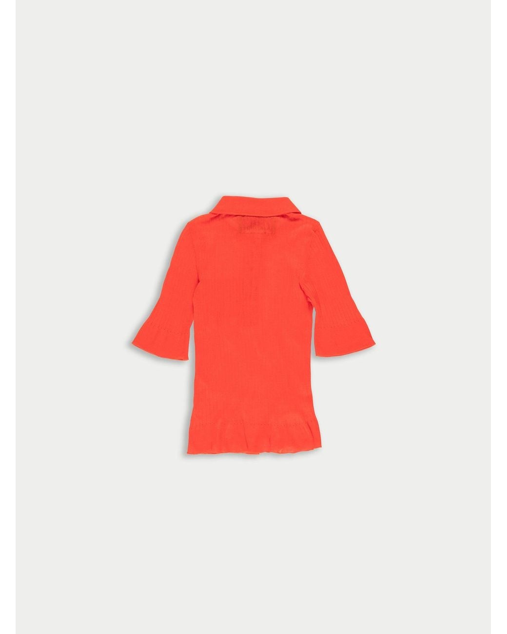 La Fetiche Red Micky Fine Weight Ribbed Top