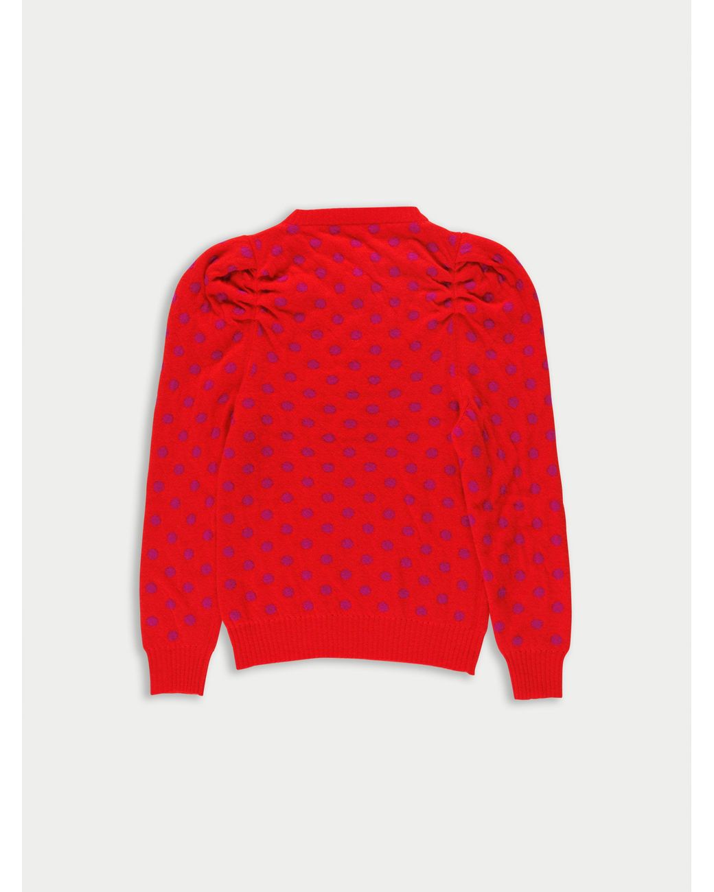 La Fetiche Red Hana Reversible V-Neck Sweater
