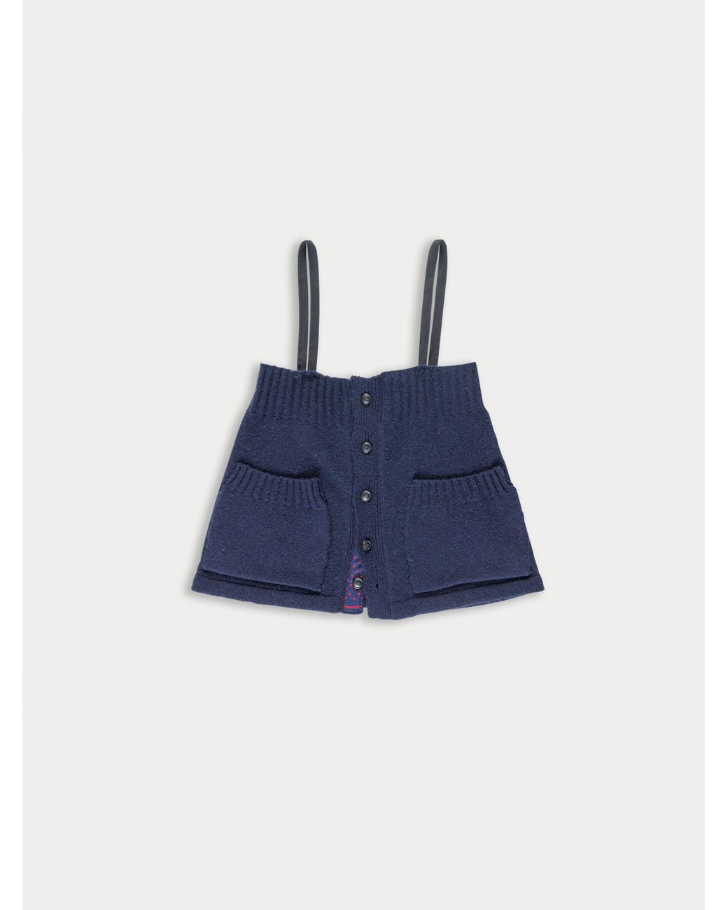 La Fetiche Blue Yuki Knitted Camisole Top