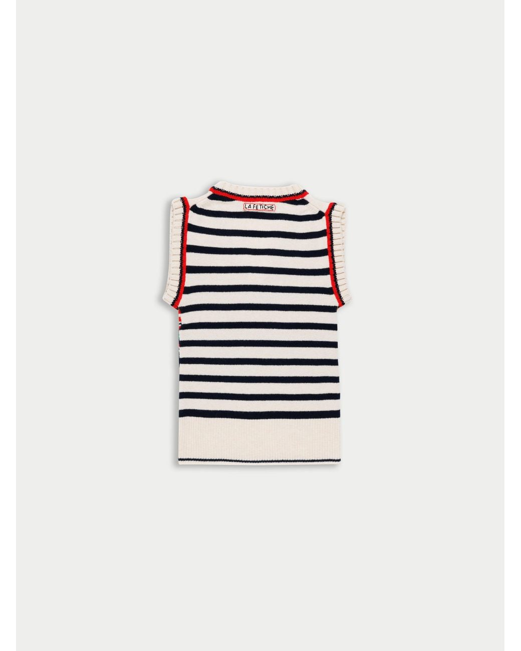 La Fetiche White Stardust V-Neck Sweater Vest