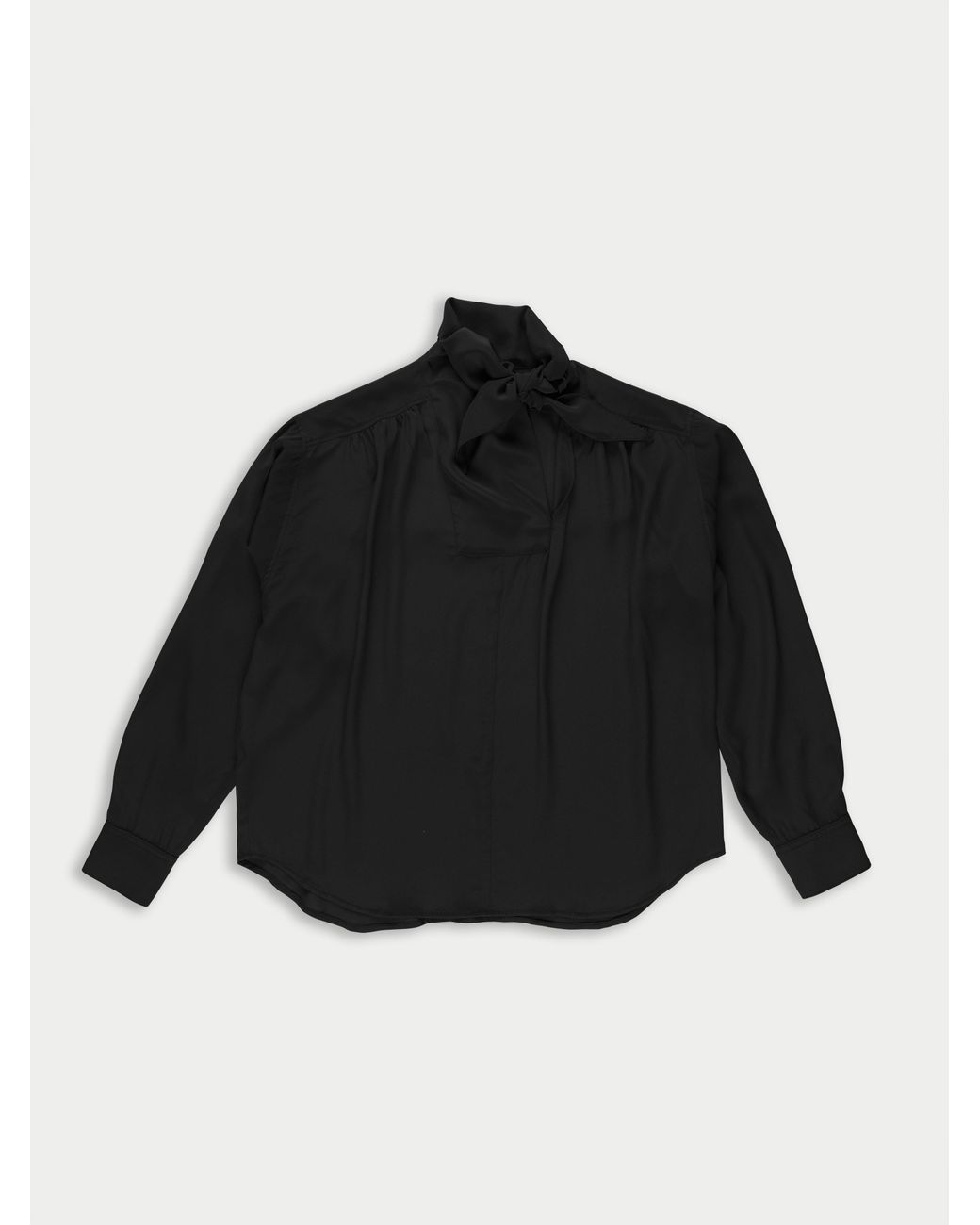 La Fetiche Black Nusch Neck Tie Blouse