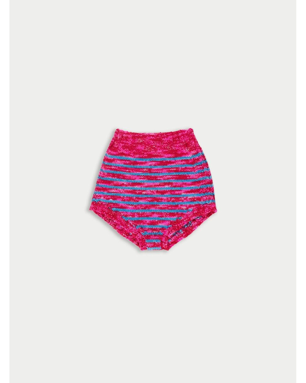 La Fetiche Pink Edie Handknitted Striped Pants