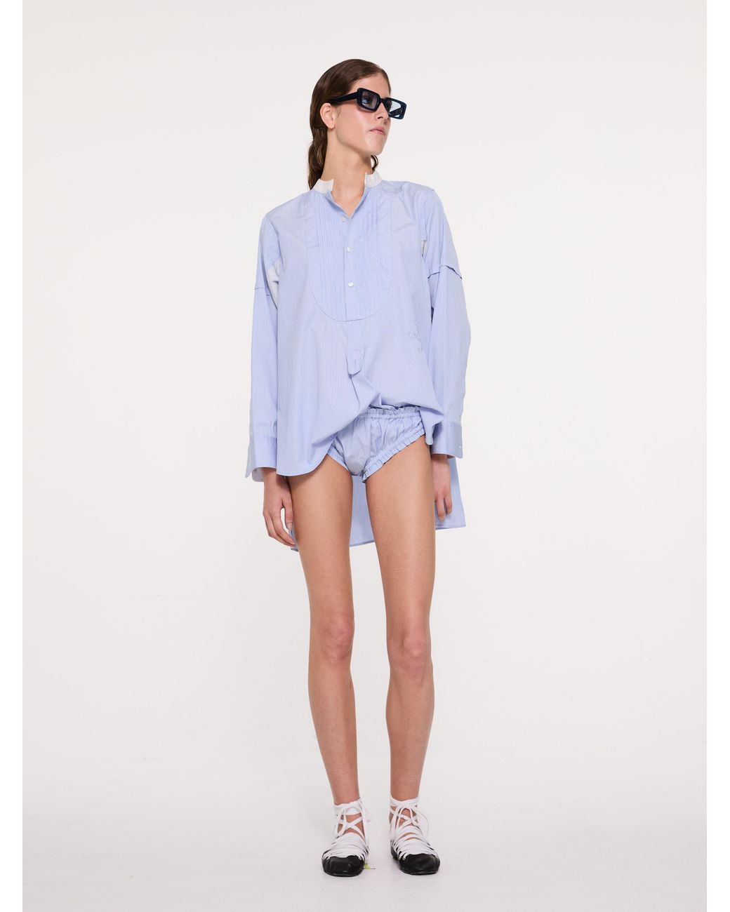 La Fetiche Blue Lou Traditional Striped Overshirt