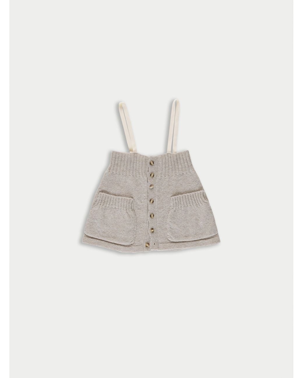 La Fetiche White Yuki Knitted Camisole Top