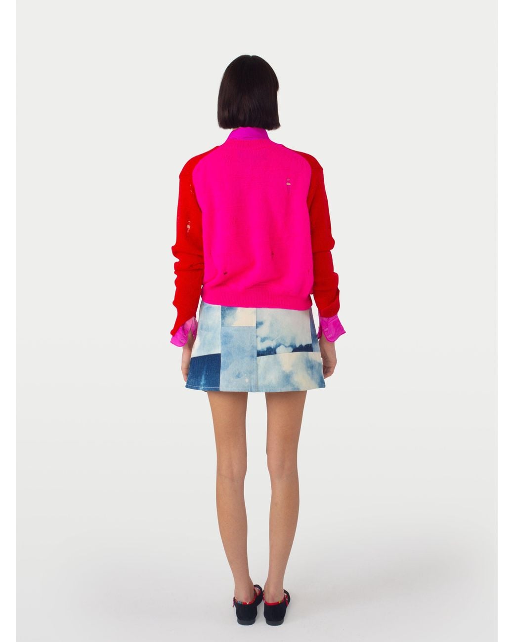 La Fetiche Red Millie Crew Neck Sweater