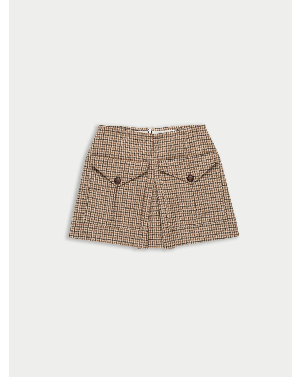 La Fetiche Natural Brigitte Tweed Mini Skirt