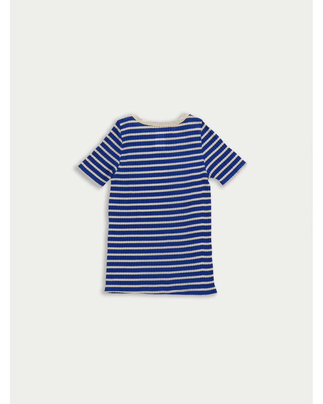 La Fetiche Blue Jaja Striped Short Sleeve Top