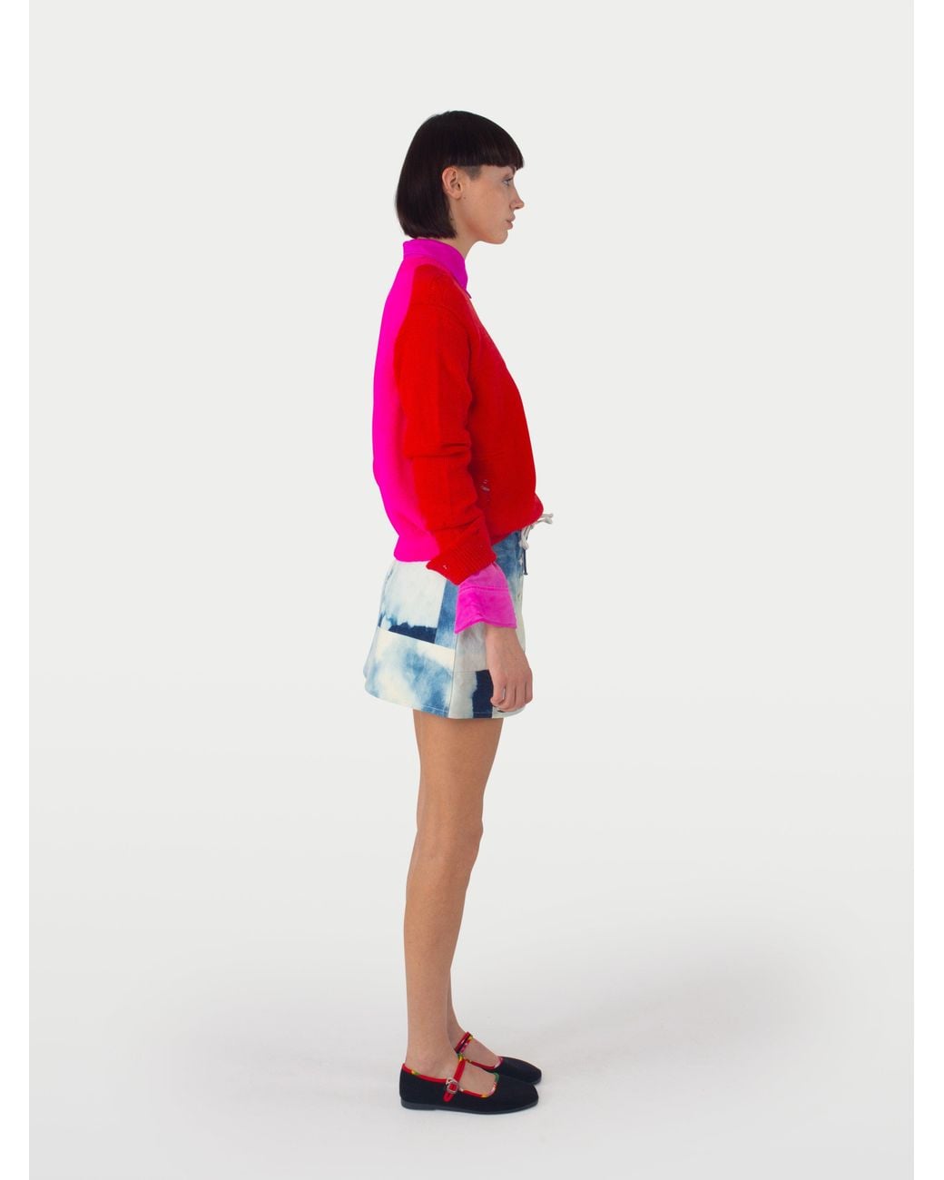 La Fetiche Red Millie Crew Neck Sweater