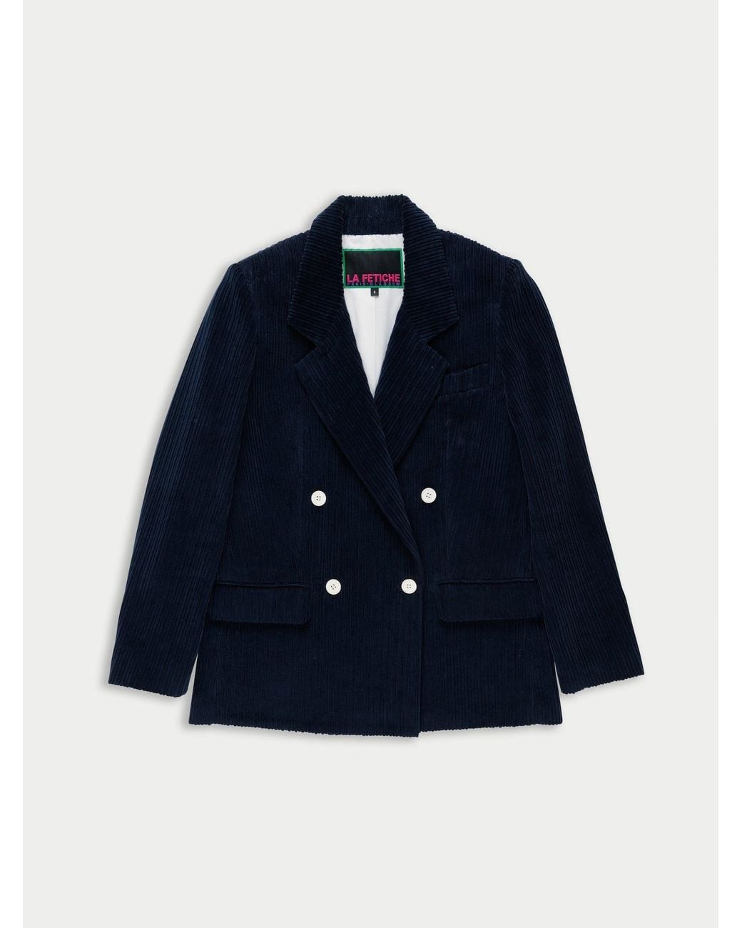 La Fetiche Blue Camille Corduroy Blazer