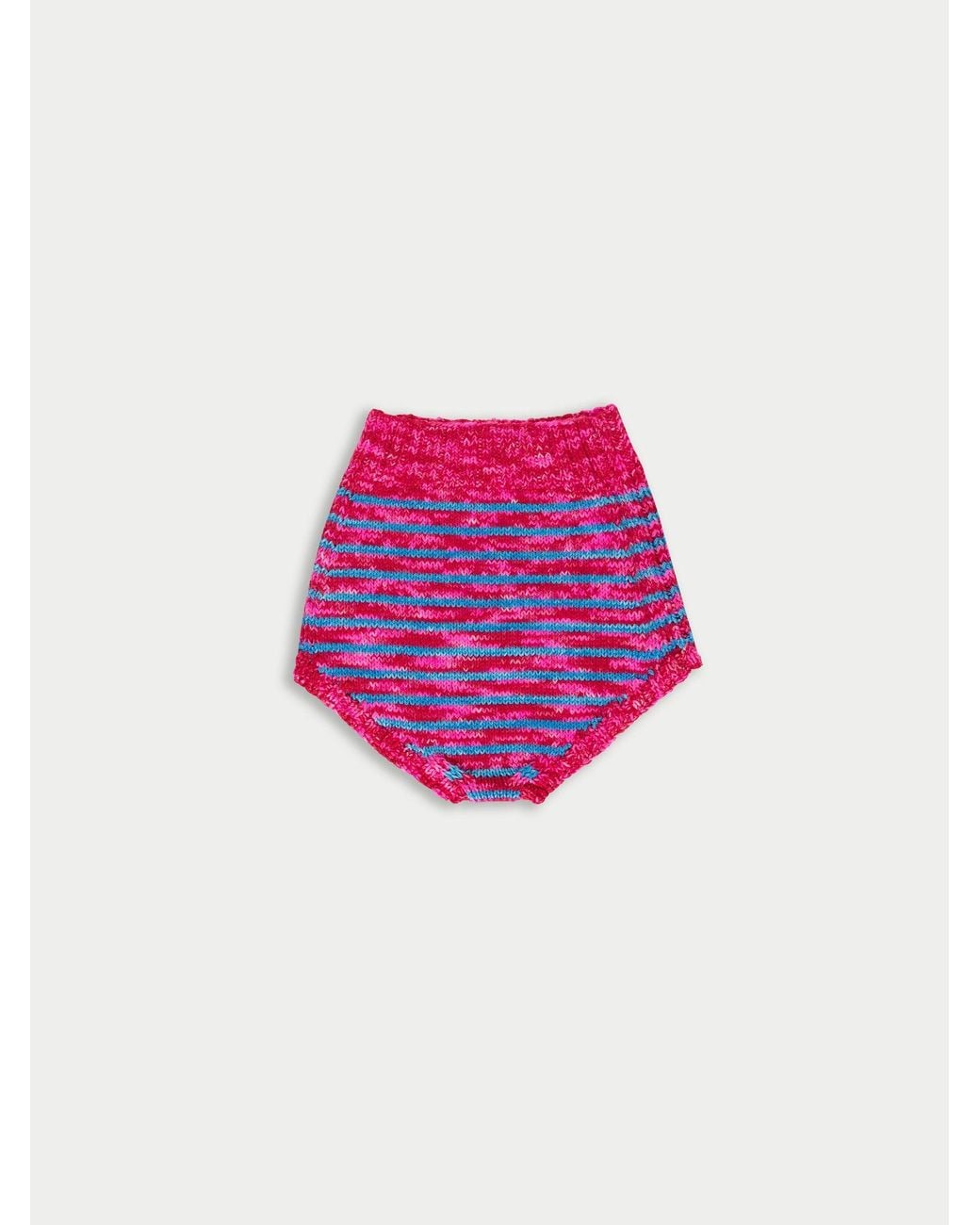La Fetiche Pink Edie Handknitted Striped Pants