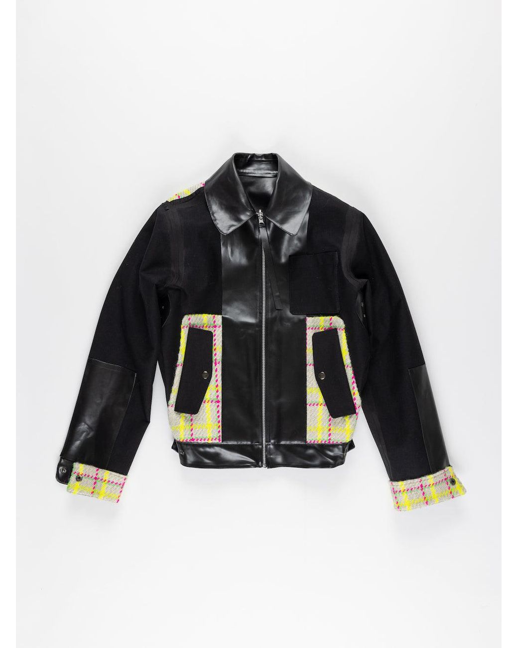 La Fetiche Black Jaime Polished Rubber Reversible Bomber Jacket