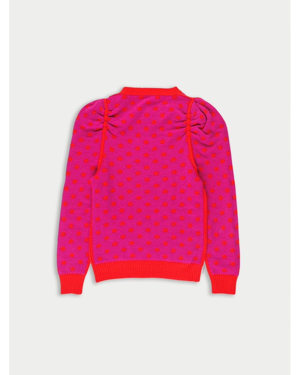 La Fetiche Red Hana Reversible V-Neck Sweater