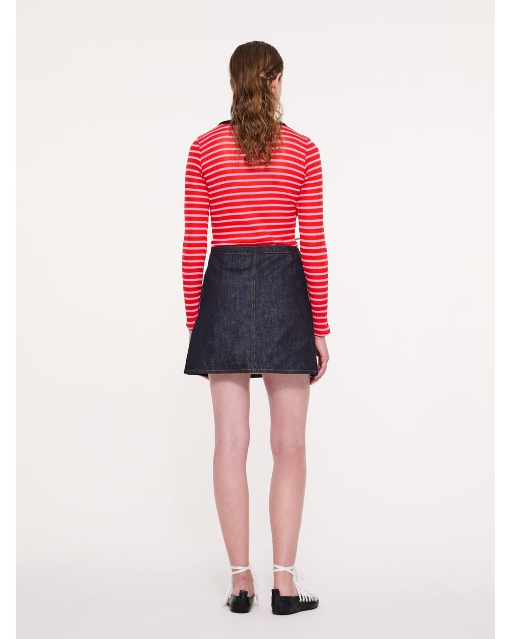 La Fetiche Red Jackie Raye Striped Top