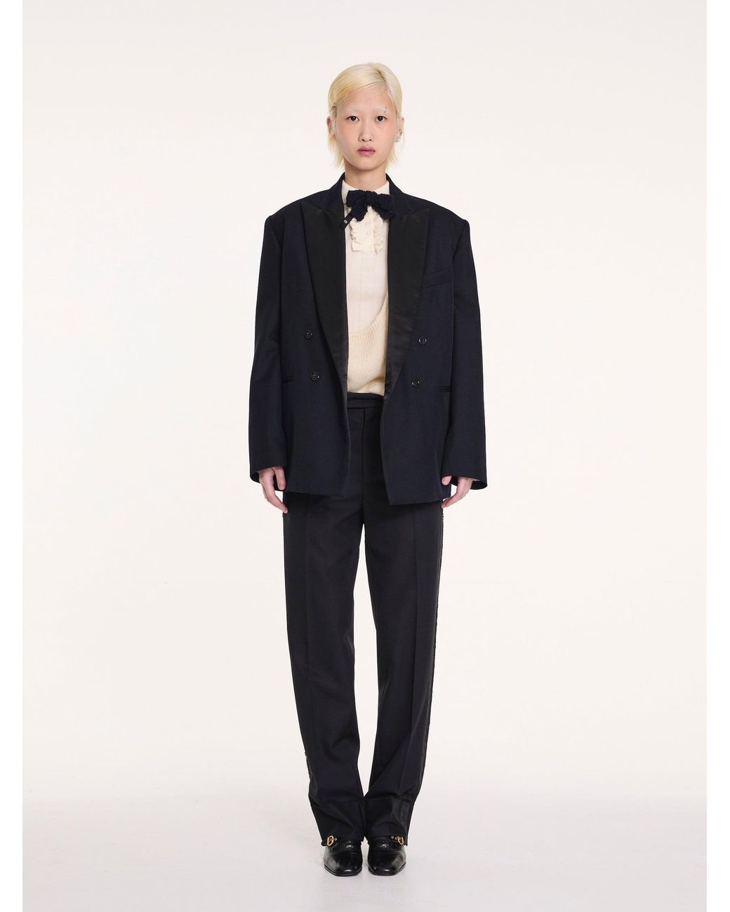 La Fetiche Blue Maxime Oversized Smoking Jacket