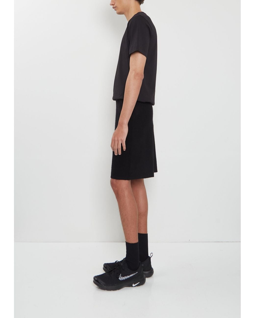 Frenckenberger Black Cashmere Shorts Mono