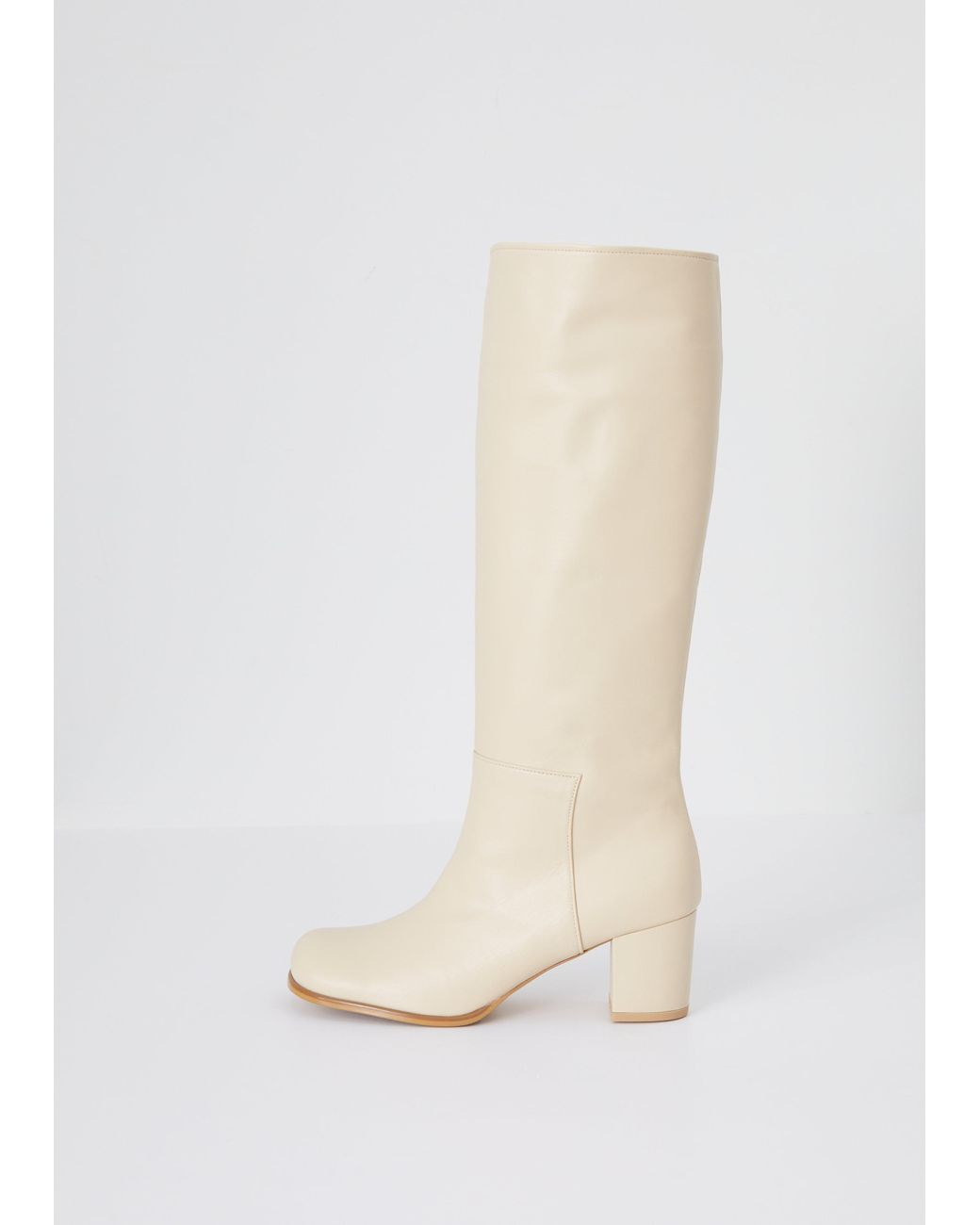 beige long boots