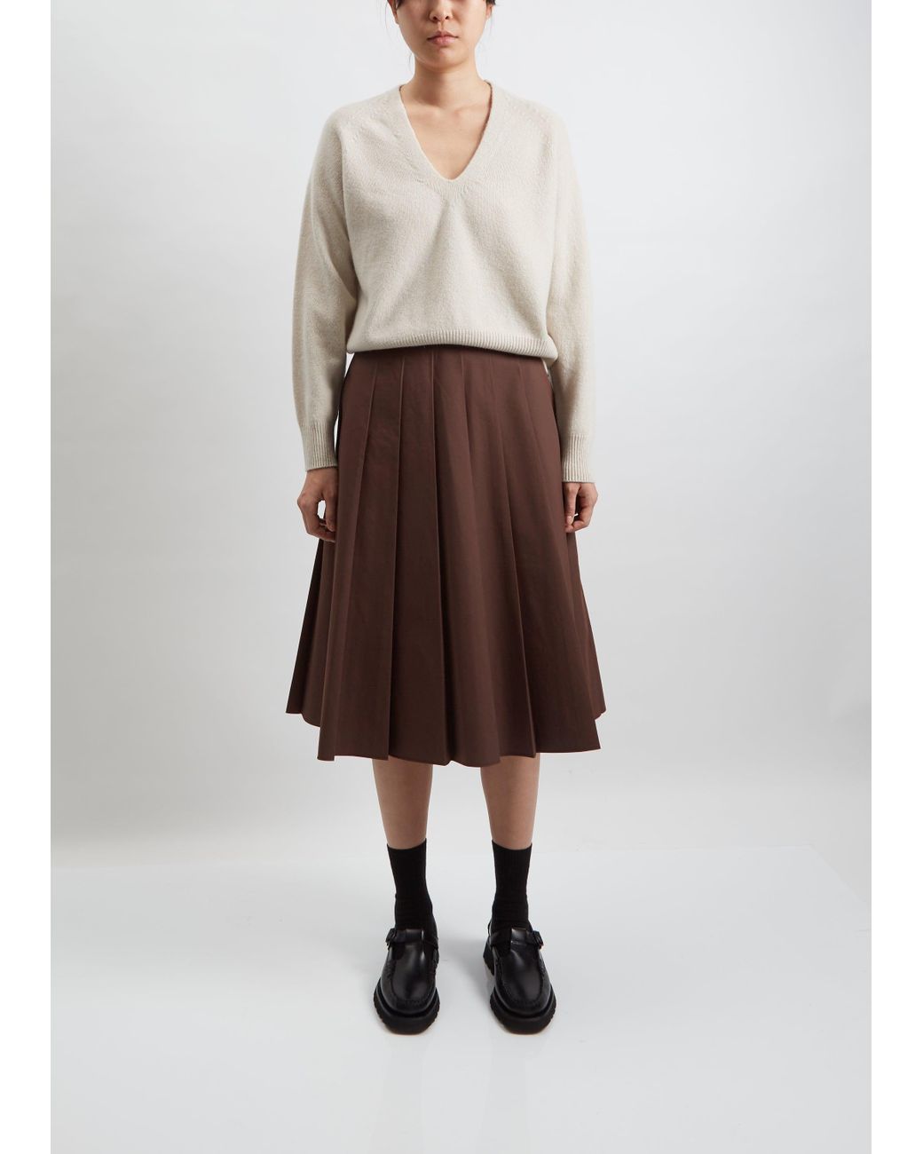 MARGARET HOWELL / accordion pleats skirt