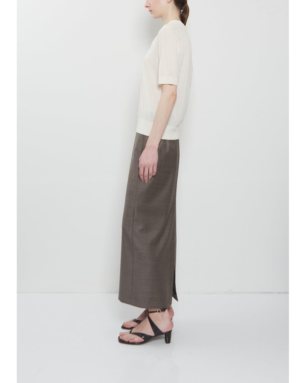 Loulou de Saison White Migo Fine Cashmere Polo