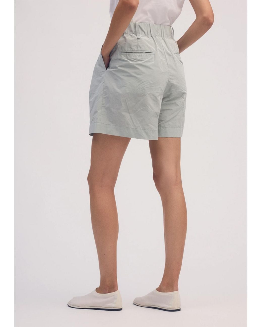 Issey Miyake White Crumpled Technical Cotton U Pants