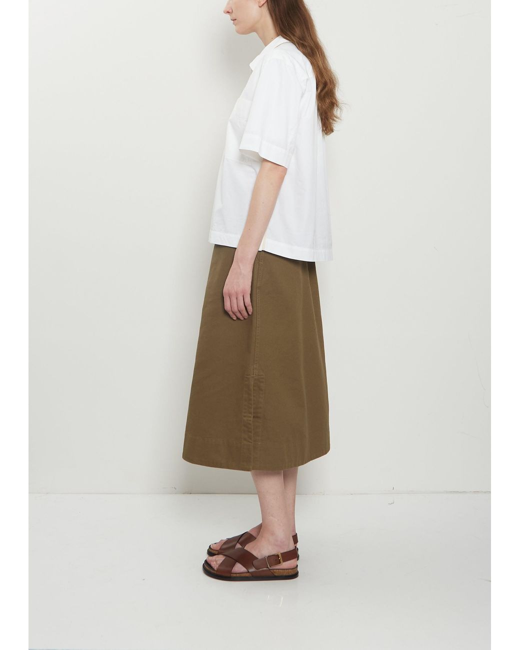 MHL by Margaret Howell White Half-zip Cotton Shirt