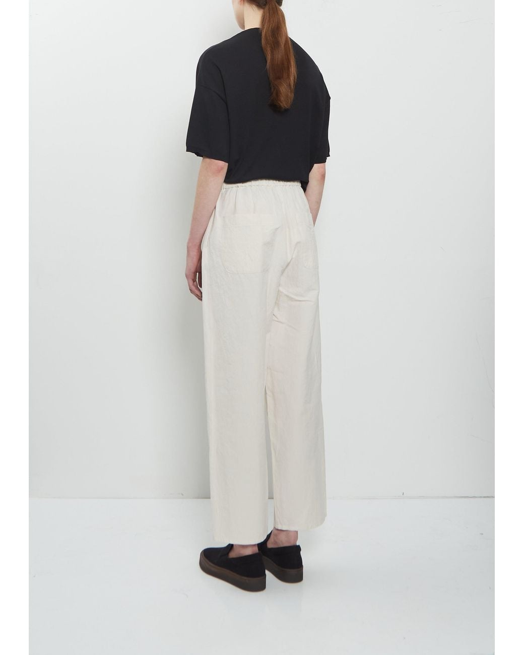 Arts & Science White One Tuck Linen Cotton Pant