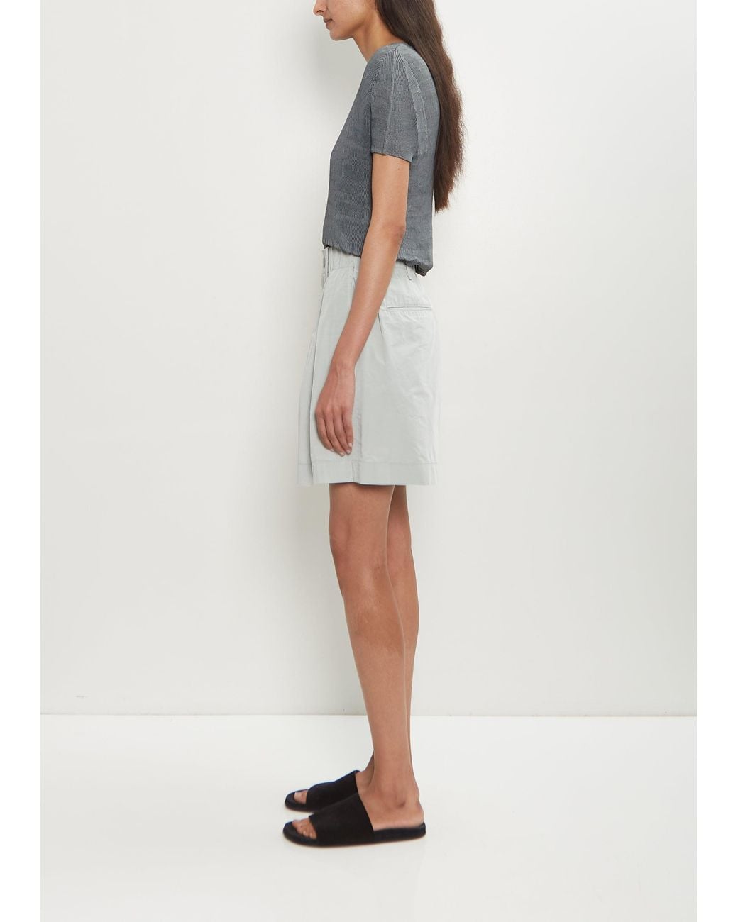 Issey Miyake White Crumpled Technical Cotton U Pants