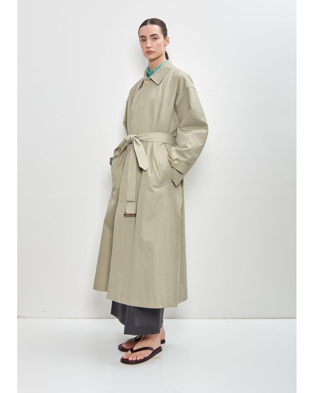 新品AURALEE SOUTIEN COLLAR COAT／ピスタチオグリーン STYLE】AURALEE WASHED FINX GABARDINE SOUTIEN COLLAR COAT – Chum!