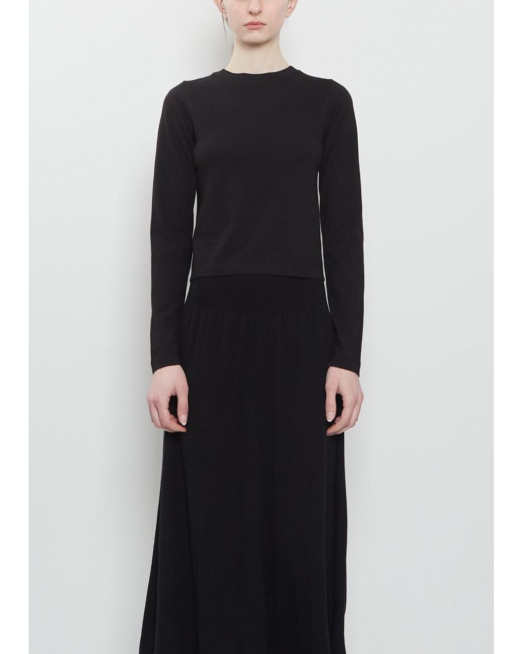 Extreme Cashmere Black N°451 Lisa Cotton Cashmere Top