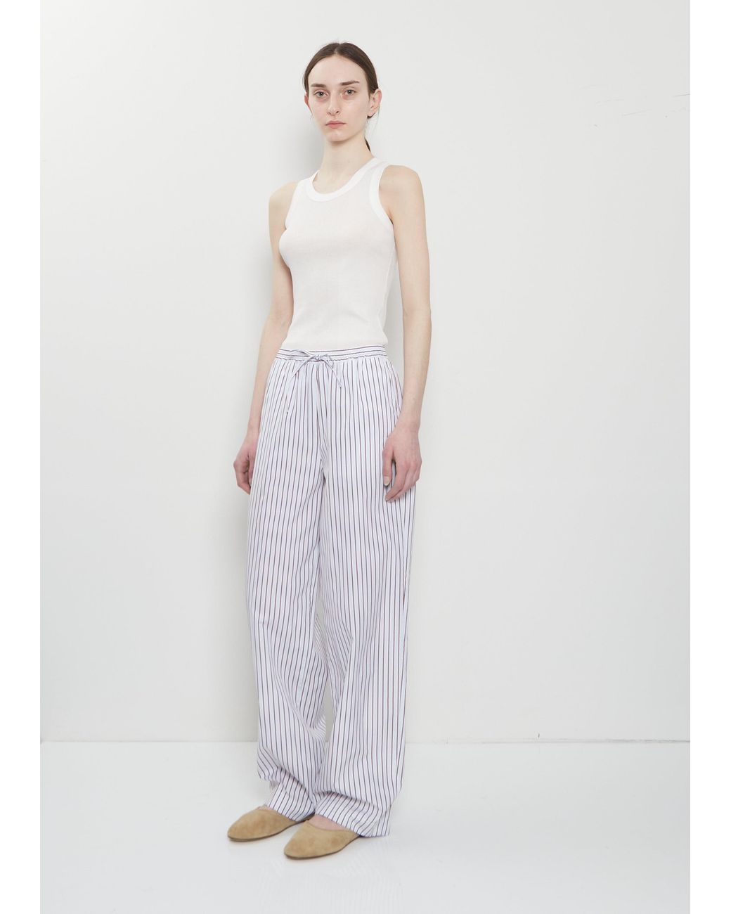 Loulou de Saison White Cisco Cotton Pants