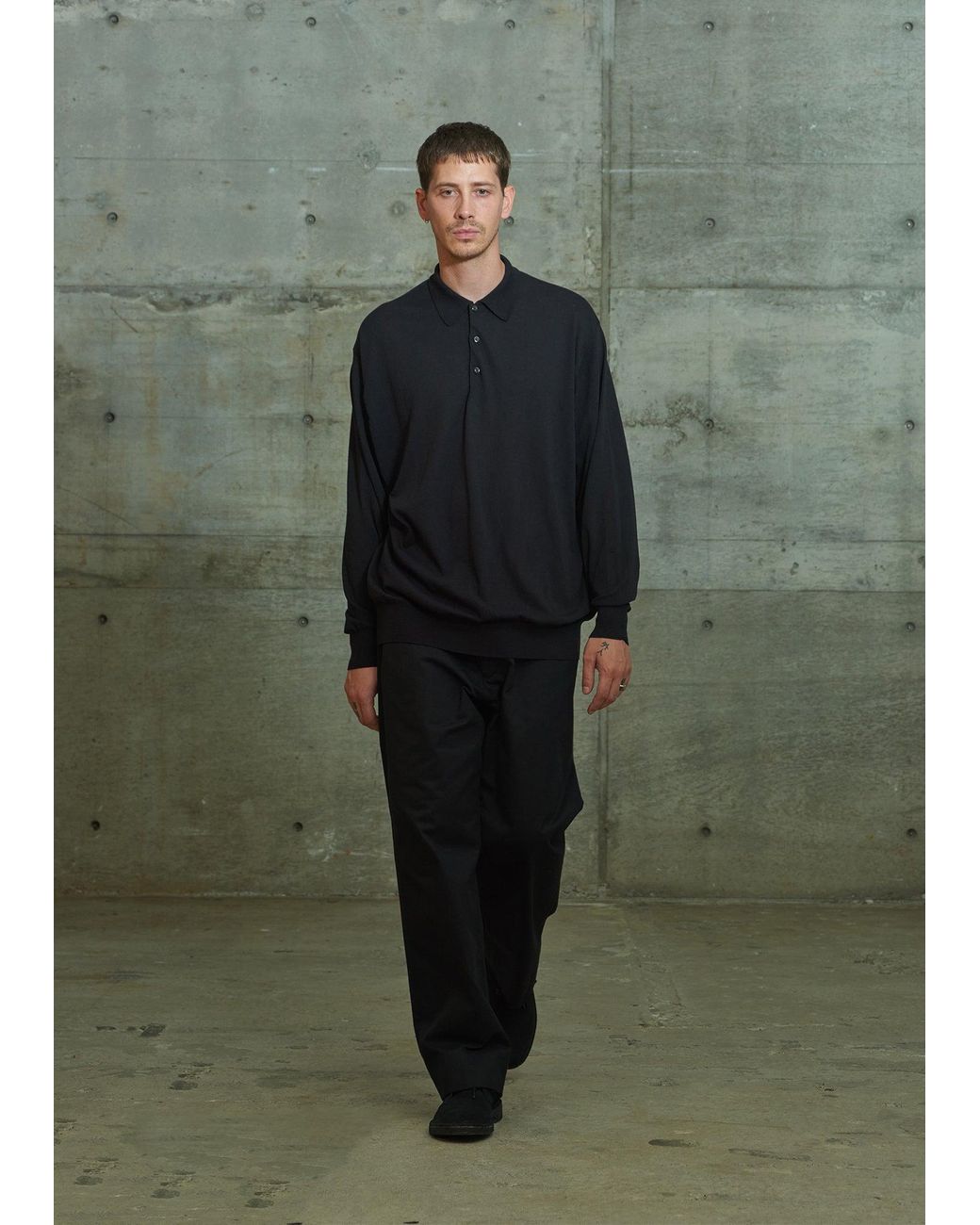 COMOLI 25SS COTTON KNIT POLO コモリ ニットポロ COMOLI (コモリ) コットン ニットポロ