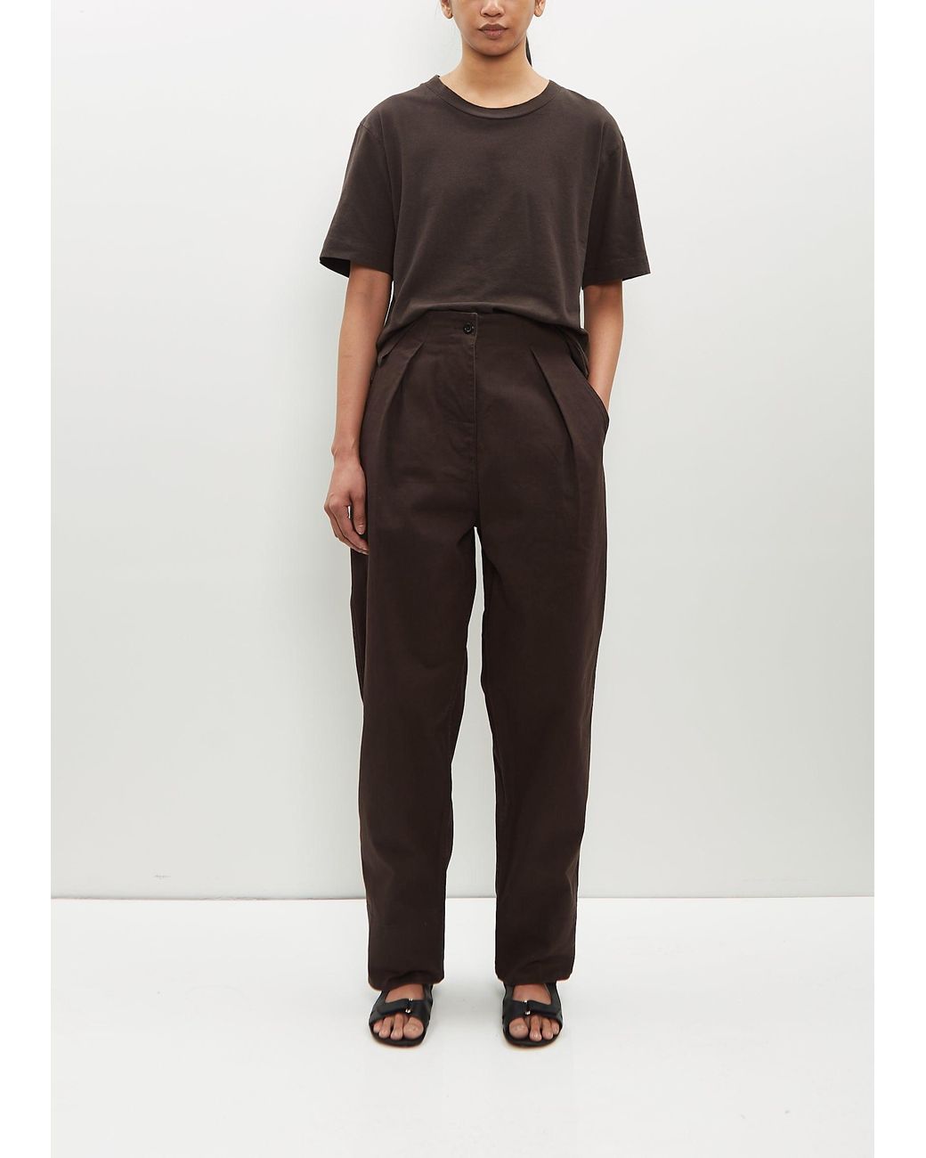 Margaret Howell｜CHINO PANTS (MHL CINCH BACK TROUSER - O rennes — MHL | Cinch Back Trouser in Off Black