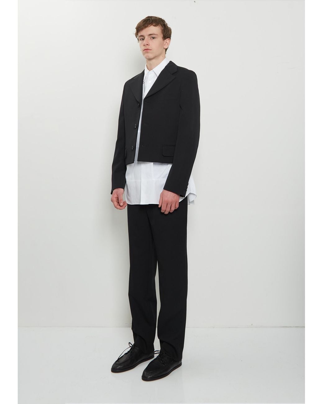 Comme des Garçons Black Wool Short Blazer
