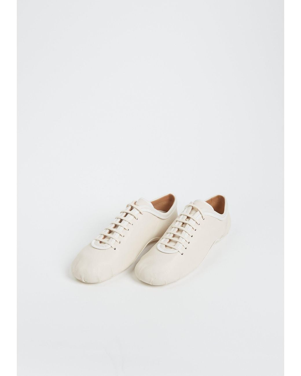Dries Van Noten White Leather Lace-up Trainer
