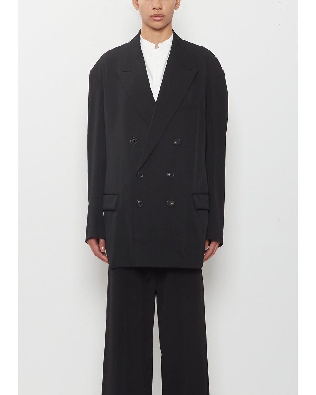 Y's Yohji Yamamoto Black Tailored Wool Jacket
