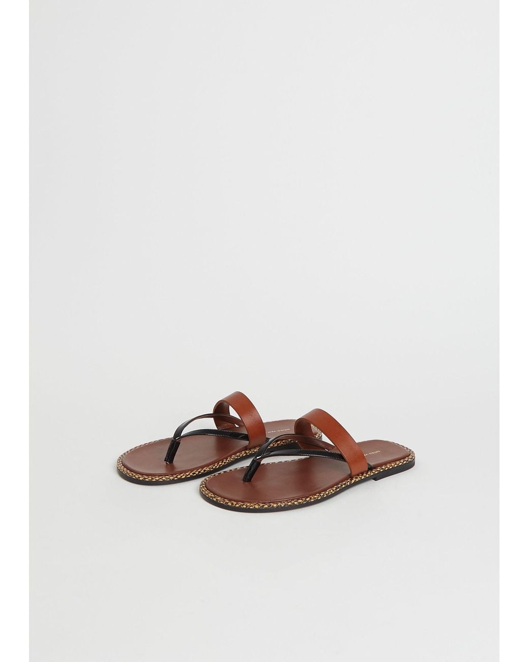 Dries Van Noten White Double Strap Leather Sandal
